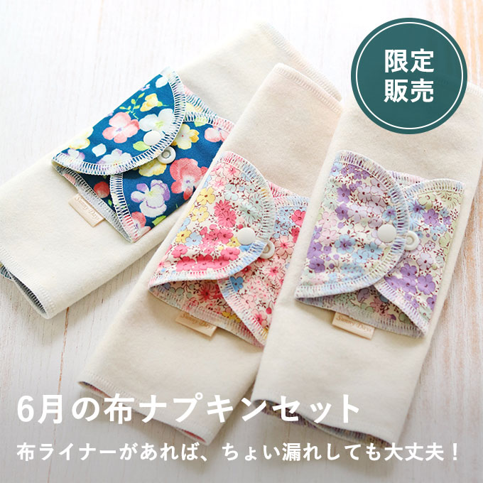 【5/28発売】布ナプキン詰合せ（6月）★発売初日はポイント15倍