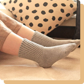 心ほどけるオーガニックコットンぬくふわ靴下