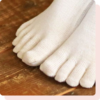 シルクと綿の5本指ソックス【絹木綿】