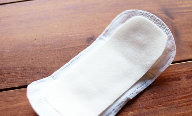 使い捨てナプキンに重ねる