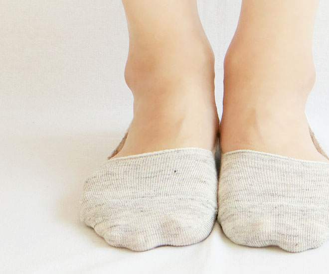 リネンのフットカバー