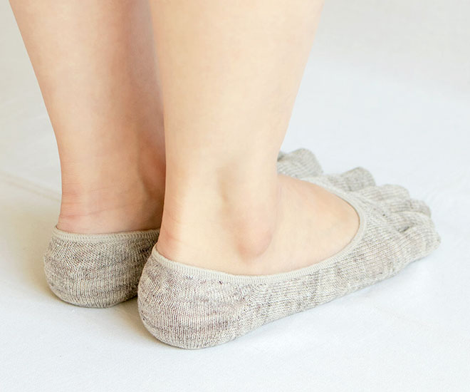 リネンのフットカバー
