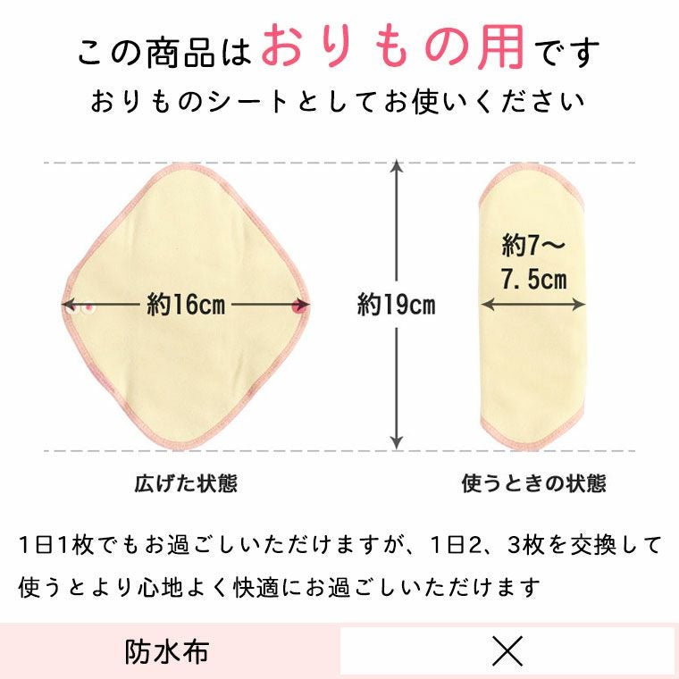 布ナプキン デビューセット（おりもの・軽い日用）☆ | 地球洗い隊