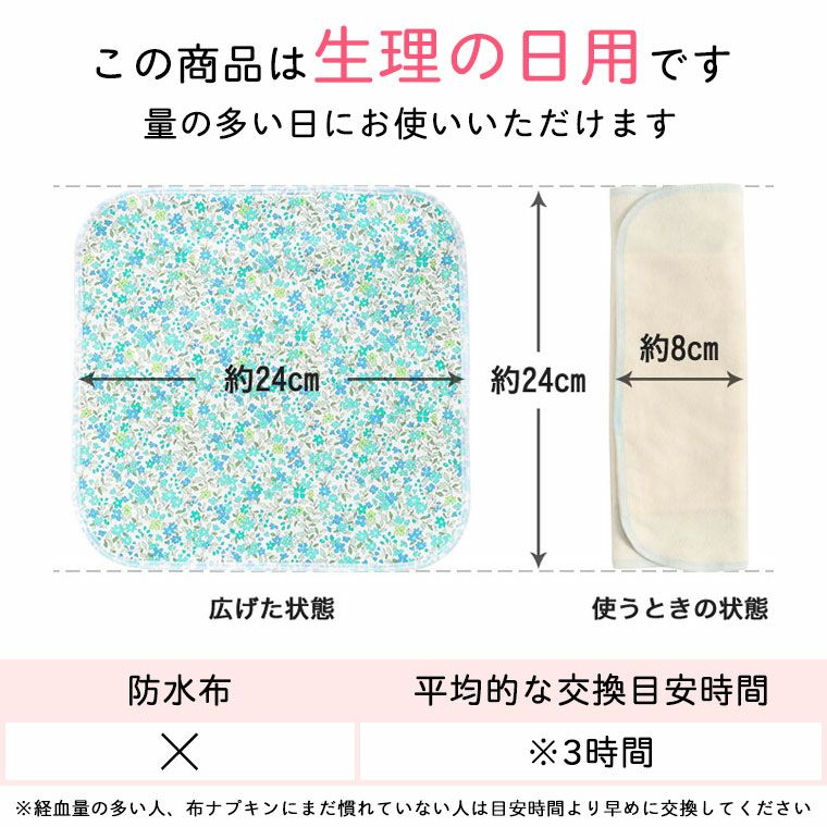 布ナプキン3枚セット プレーンレギュラー | 地球洗い隊（本店