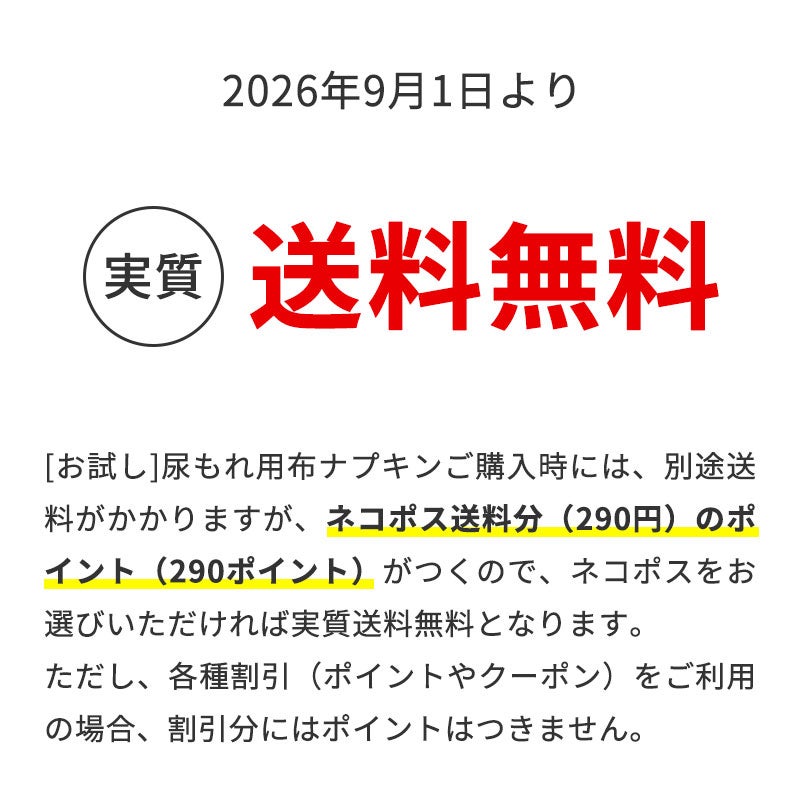 半額】尿もれにも使える布ナプキン